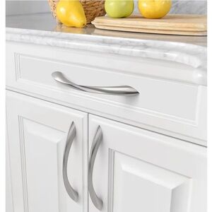 Brushed Satin Nickel 5” Hole Center Kitchen Arch Twisted Cabinet Handle Hardware